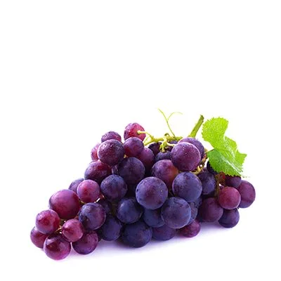 A bunch of red Flame grapes
