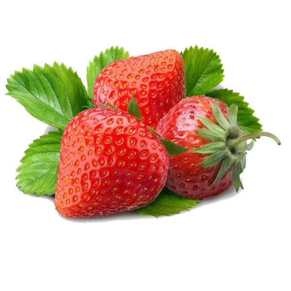Fresh strawberries with their leaves